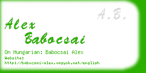 alex babocsai business card